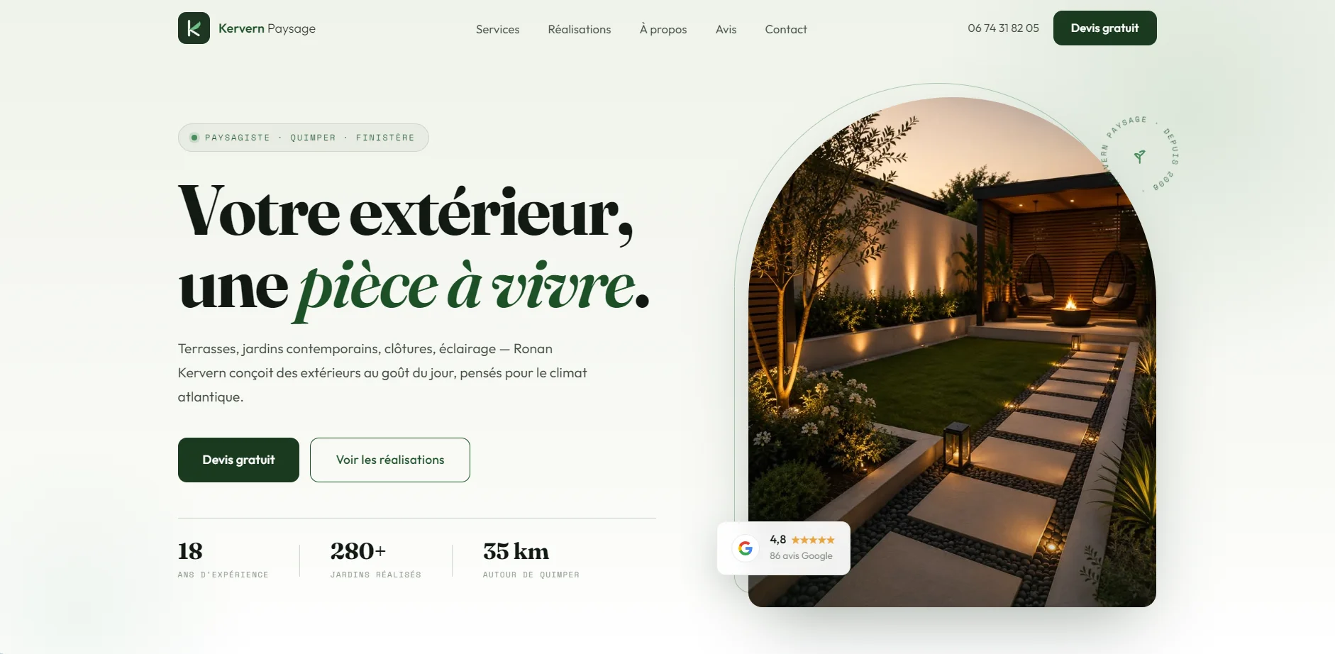 Exemple site web paysagiste